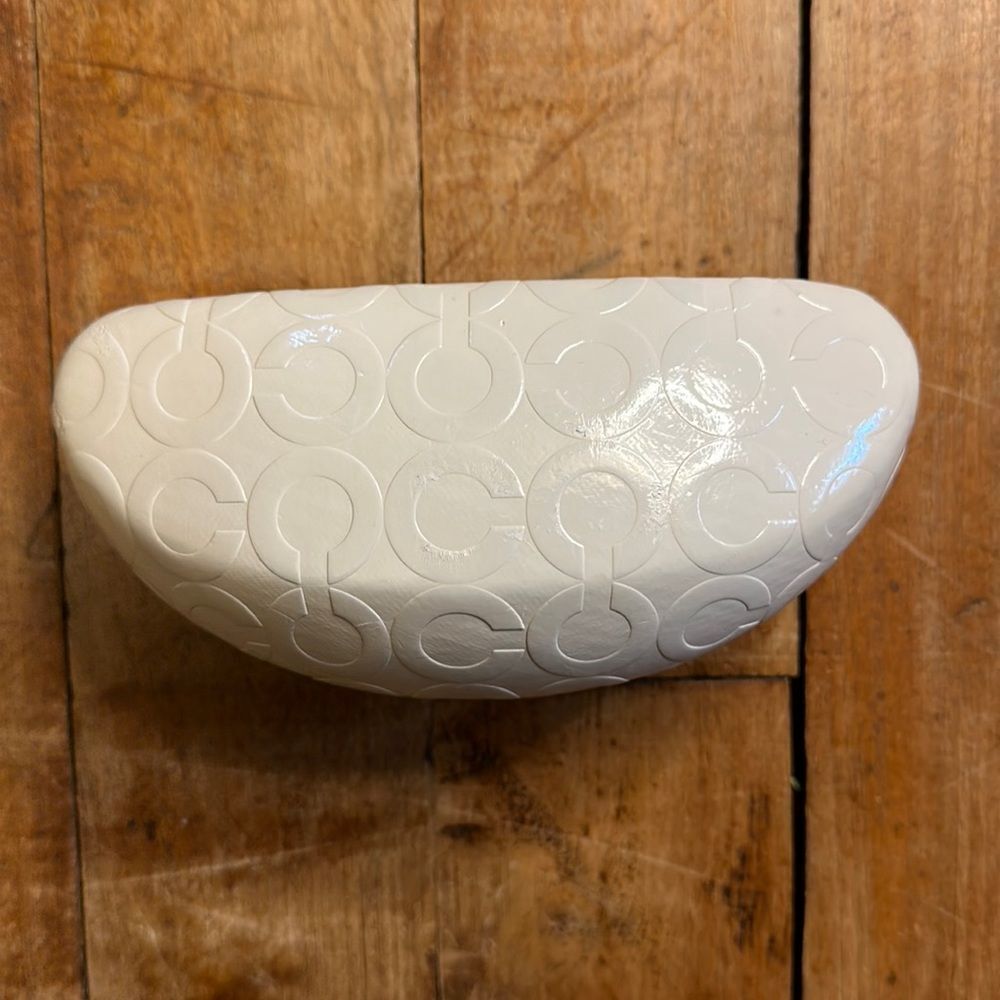 Coach Glasses Case White